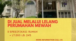 Di jual melalui lelang Perumahan mewah